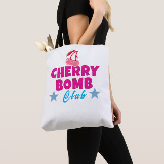cherry bomb tote bag