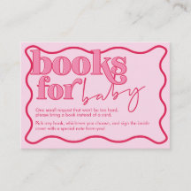Cherry Book Request Enclosure Card for Baby Shower