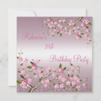 Cherry Bossom 21st Elegant Birthday Party Pink