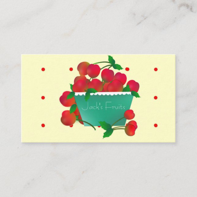 Cherry Bowl Carte de visite (Devant)