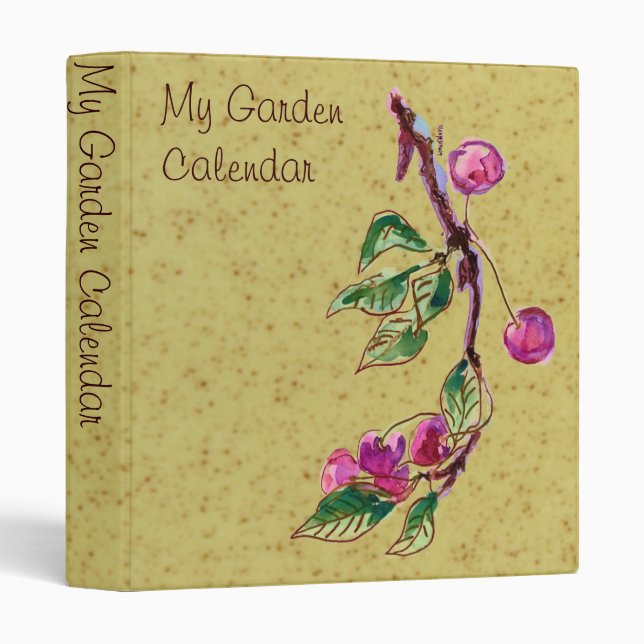 Cherry Branches Garden Calendar Binder (Front/Spine)