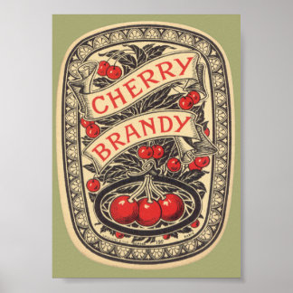 Cherry Brandy Classic Vintage Cover Ad Poster