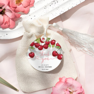 Cherry Bridal Shower Thank You Favour Tags