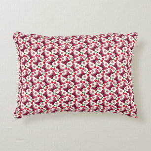 Cherry Butterfly Kawaii Seamless Pattern Accent Pillow