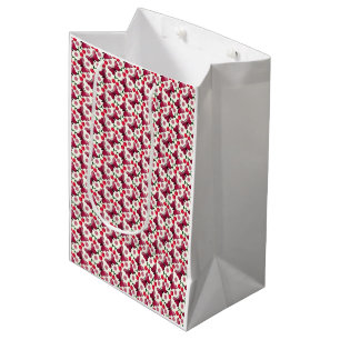 Cherry Butterfly Kawaii Seamless Pattern Medium Gift Bag