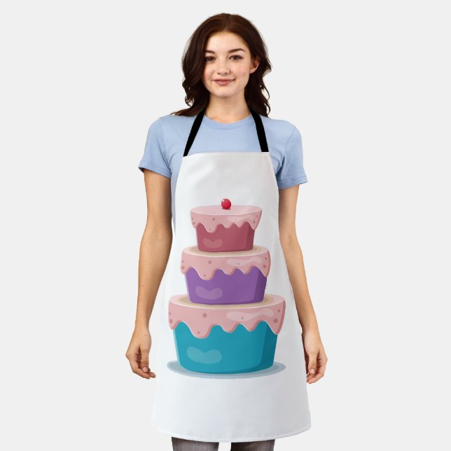 Cherry Cake Apron (Worn)