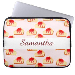 Cherry Cheesecake Dessert Laptop Sleeve