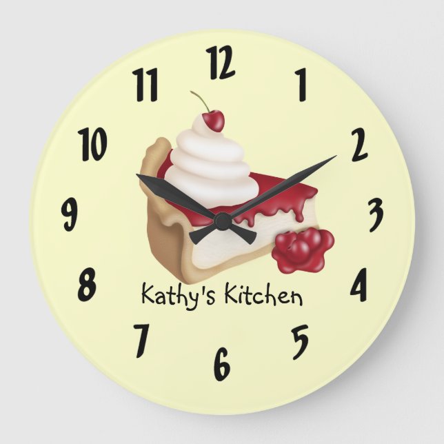 Cherry Cheesecake Large Clock (Front)