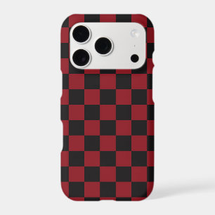 Cherry Chequerboard iPhone Case Cherry Red Black