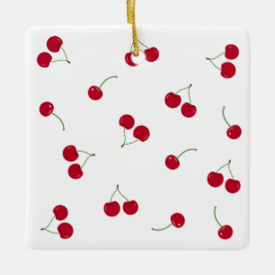Cherry Cherries Ceramic Ornament