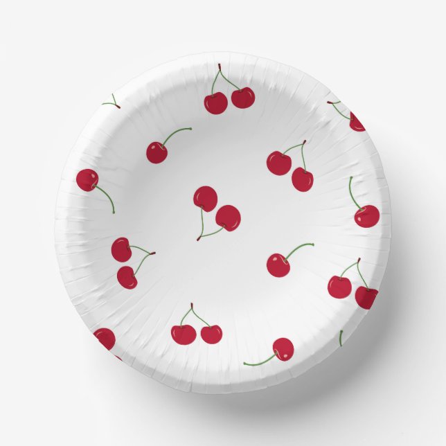 Cherry Cherries Paper Plate (Front)