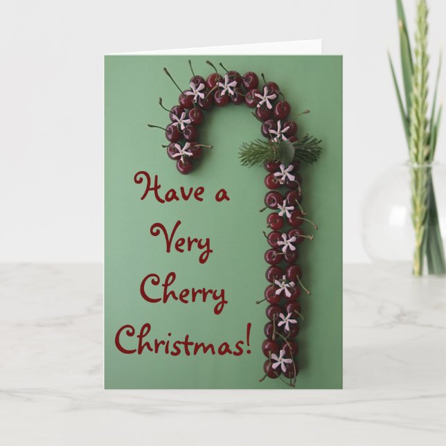Cherry Christmas Holiday Card (Front)
