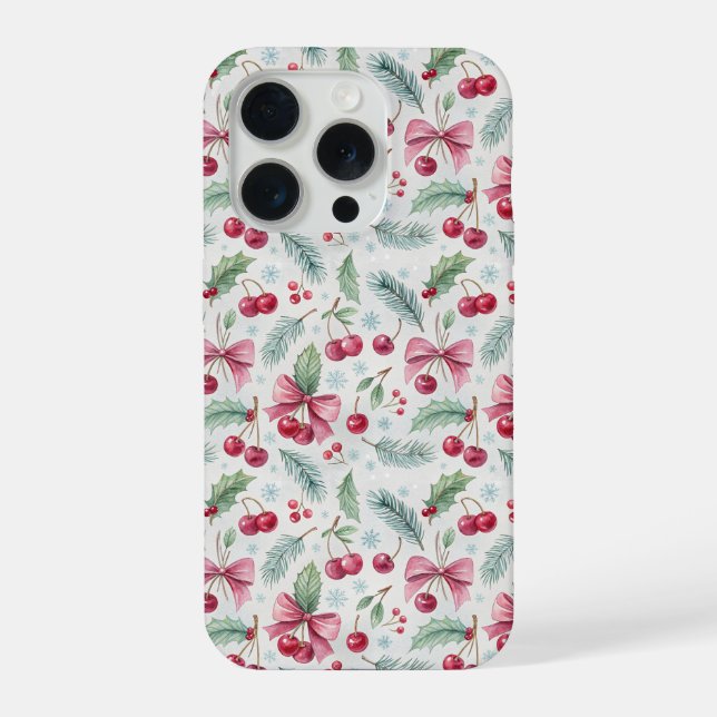 Cherry Christmas iPhone Case (Back)