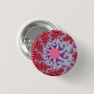 Cherry Cola Sunburst 1 Inch Round Button