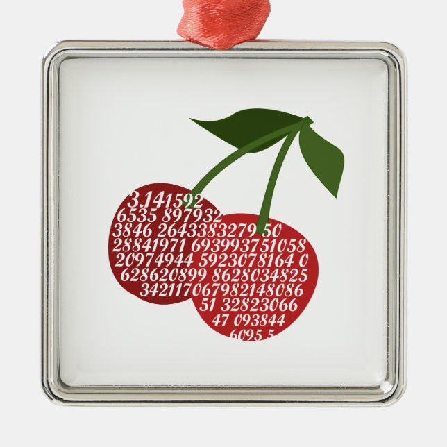 Cherry Complete Pi Metal Ornament (Front)