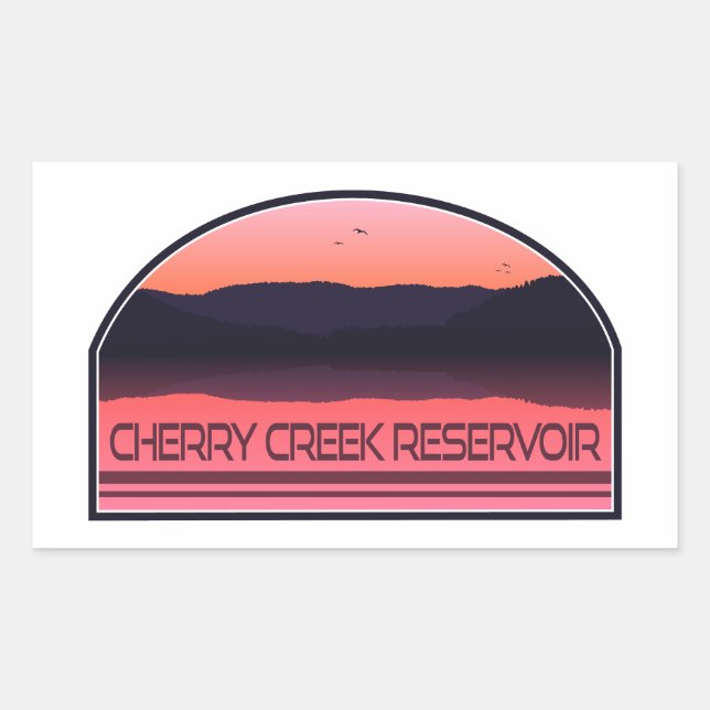Cherry Creek Reservoir Colorado Red Sunrise Sticker (Front)