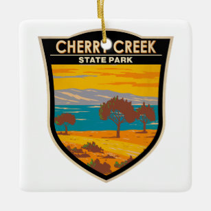Cherry Creek State Park Colorado Vintage Ceramic Ornament