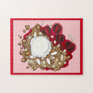 Cherry Crumble Cobbler Dessert Bakery Chef Jigsaw Puzzle
