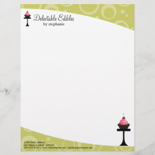 Cherry Cupcake Bakery Business Letterhead