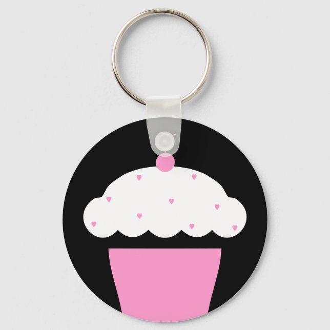 cherry cupcake keychain (Front)