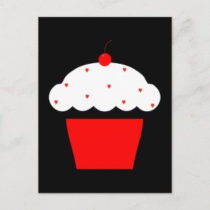 cherry cupcake postcard