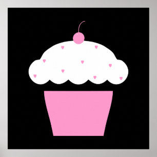 cherry cupcake poster