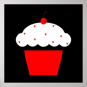 cherry cupcake poster