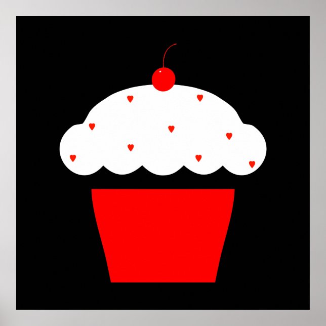 cherry cupcake poster (Front)