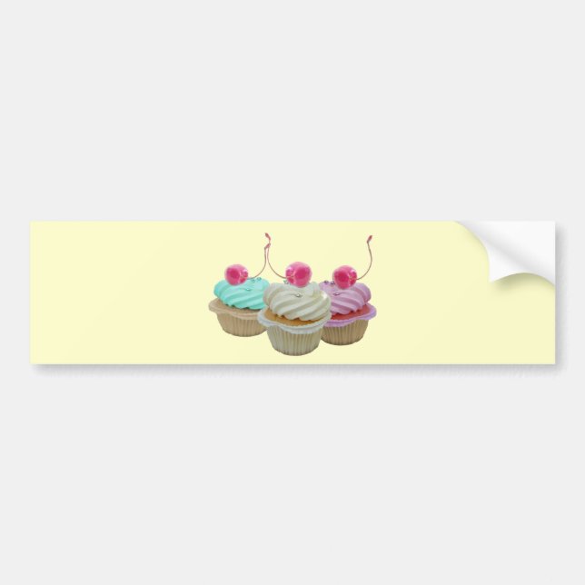 Cherry cupcakes bumper sticker (Front)