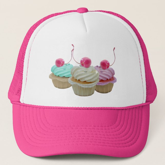 Cherry cupcakes trucker hat (Front)