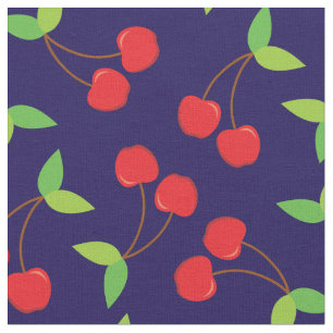 Cherry Cute Fruit Cherries Kitchen Fabric