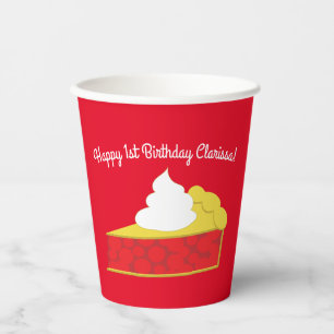 Cherry Cutie Pie Birthday Party Paper Cups