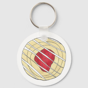 Cherry Danish Viennoiserie Pastry Chef Bakery Keychain
