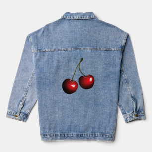 Cherry Denim Jacket Red Sweet
