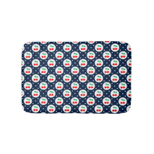 Cherry Dot Pattern – Retro Fruit Gift & Decor Bath Mat