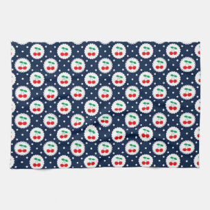Cherry Dot Pattern – Retro Fruit Gift & Decor Kitchen Towel