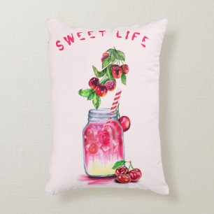 Cherry Drink Pillow - Custom Text