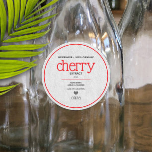 Cherry Extract Personalized Bottling Label