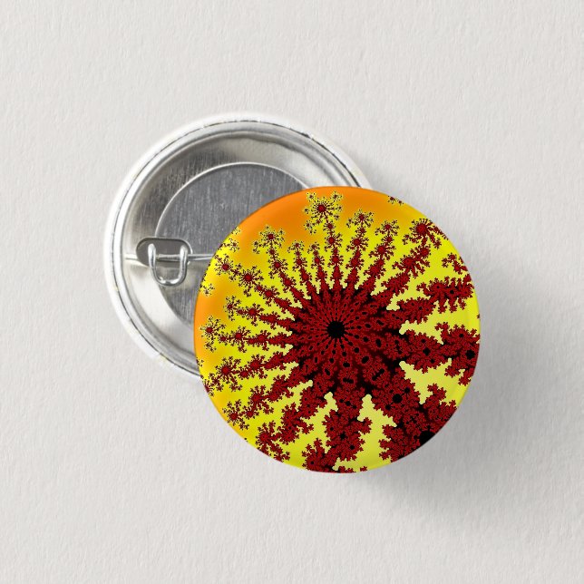 Cherry Firework Burst 1 Inch Round Button (Front & Back)