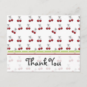 Cherry Flat Thank You Card