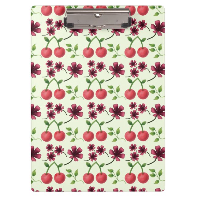 Cherry floral pattern  clipboard (Front)