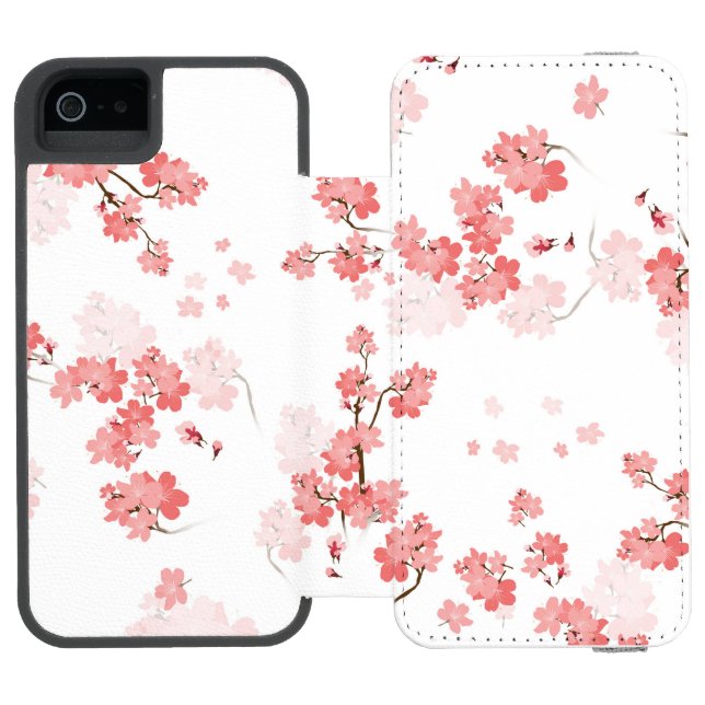 Cherry Flower 2 Incipio iPhone Wallet Case (Folio Open)