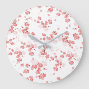 Cherry Flower 2 Large Clock