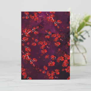 Cherry Flower 3 Card