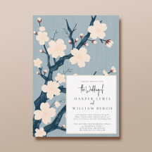 Cherry flowers japandi wedding