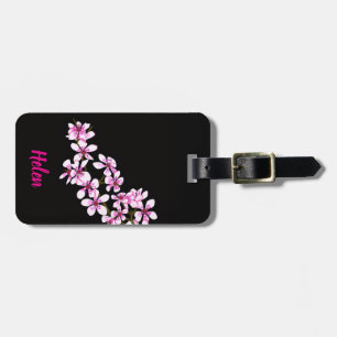 Cherry flowers luggage tag