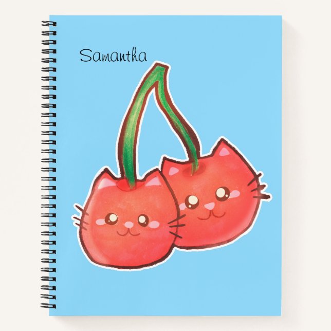 Cherry Fruit Cats Notebook (Front)