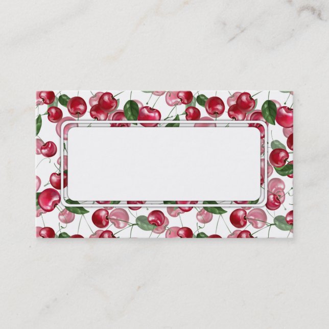 Cherry Fruit pattern Business Card (Front)