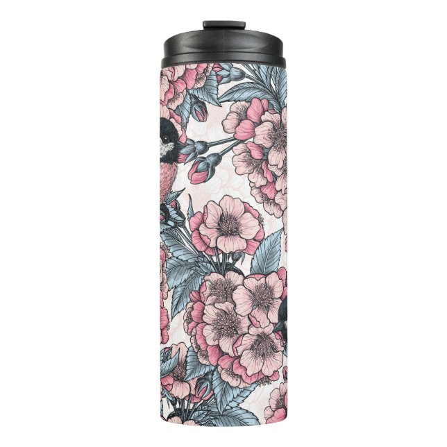 Cherry garden thermal tumbler (Front)