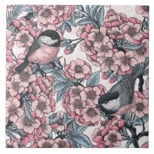 Cherry garden tile